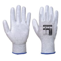 Rękawice antystatyczne Portwest A199 rękawiczki esd precyzyjne wyładowania statyczne szaro białe przepięciowe antyelektrostatyczne
