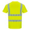 Koszulka T-shirt Ostrzegawcza PORTWEST S478 Żółta ochronna robocza drogowa t-shir podkoszulek lekki przewiewny tył