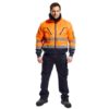 Kurtka Ostrzegawcza Pilot Portwest PJ50 Ocieplana pilotka robocza ochronna do pracy bhp ciepła ocieplana na jesień zimę do roboty z kieszeniami futro odblaskowa pomarańczowa z przodu model