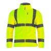 Bluza polarowa ostrzegawcza Lahti PRO L40109 Żółta odblaskowa wysokiej widoczności polar zapinany pasy odblaskowe z przodu
