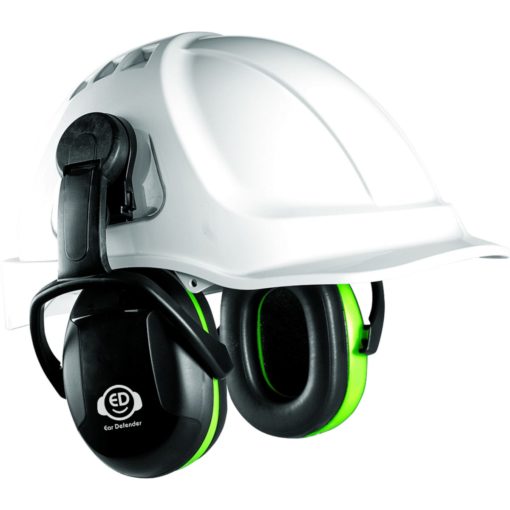 Nauszniki na hełm ED 1C Ear Defender SNR 30 dB zielone czarne nauszniki ochronniki słuchu na kask hełm na kasku