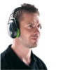 Nauszniki ED 1H Ear Defender SNR 26 dB zielone czarne nauszniki ochronniki słuchu na modelu
