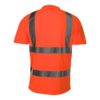 Koszulka T-shirt Ostrzegawcza Pomarańczowa Lahti PRO L40207 koszulka podkoszulek z pasami odblaskowymi drogowy odblaskowy do pracy wysokiej widoczności z tyłu