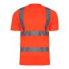 Koszulka T-shirt Ostrzegawcza Pomarańczowa Lahti PRO L40207 koszulka podkoszulek z pasami odblaskowymi drogowy odblaskowy do pracy wysokiej widoczności z przodu
