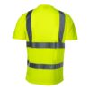 Koszulka T-shirt Ostrzegawcza Żółta Lahti PRO L40208 podkoszulek koszulka odblaskowa żółta drogowa z pasami odblaskowymi drogowa mocna t-shirt kontrastowy tył