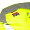 Bluza polarowa ostrzegawcza Lahti PRO L40109 Żółta drogowa polarowa ciepła na suwak z odblaskami z pasami odblaskowymi do pracy dla drogowców z kieszeniami żółta odzież robocza sklep bhp kołnierz detal2