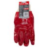 Rękawice oblewane PVC Lahti PRO L2401, czerwone bawełniane ochronne robocze 1 para blister