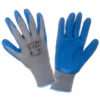 Rękawice Robocze Lahti PRO L2104, szare niebieskie ochronne, powlekane lateksem obie strony