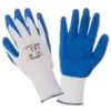 Rękawice Robocze Lahti PRO L2105 12 Par Powlekanych Lateksem rękawice robocze rękawiczki powlekane bawełniane lateksowe biało niebieskie