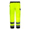Spodnie Ostrzegawcze Żółte Lahti PRO L41006 Premium spodnie w pas do pasa z pasami odblaskowymi drogowe wysokiej widoczności robocze do pracy dla drogowców żółte z przodu