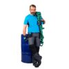 Spodnie robocze Lahti PRO L40504 do pasa w pas ochronne robocze do pracy ciuchy odzież pracownicza kieszenie na nakolanniki szare niebieskie czarne ciuchy sklep bhp na modelu