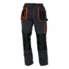 Spodnie robocze do pasa Emerton czarne grafitowe spodnie ochronne pomarańczowe wstawki