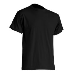 Mocna koszulka T-Shirt JHK TSRA Czarna gram. 190g. do nadruku XS-3XL koszulka robocza koszulka reklamowa mocna wytrzymała bawełniana do pracy oddychająca komfortowa podkoszulka robocza