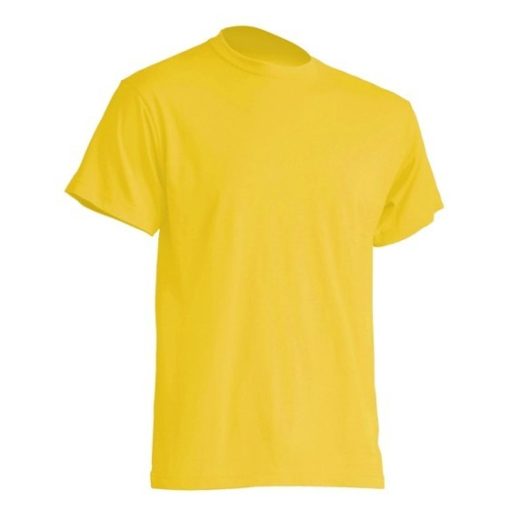 Mocna koszulka T-Shirt JHK TSRA żółta gram. 190g. do nadruku XS-3XL koszulka robocza koszulka reklamowa mocna wytrzymała bawełniana do pracy oddychająca komfortowa podkoszulka robocza