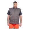 Bezrękawnik Ostrzegawczy Portwest RT44 Ocieplany Dwustronny bezrękawnik kamizelka ocieplana odblaskowa na jesień zimę do pracy robocza bhp HV dwustronna ocieplacz szara na modelu