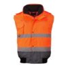 Kurtka Ostrzegawcza Bomber Portwest C465 ocieplana z kołnierzem futrzanym przeciwdeszczowa plamoodporna wodoodporna bomberka bhp drogowa do pracy pomarańczowo granatowa bezrękawnik