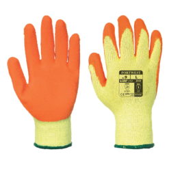 Dziane Rękawice Robocze PORTWEST A150 Fortis Grip rozm. 8-11 powlekane premium rękawiczki do pracy bhp lateks dzianina pomarańczowe