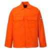 Bluza trudnopalna Bizweld Portwest BIZ2 trudnopalna spawalnicza bluza ochronna bhp do spawania ubranie spawacza przeciwodpryskowe niepalne pomarańczowe