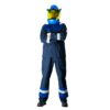Bluza trudnopalna Bizflame Plus Portwest FR55 EN 11611 Klasa 2 bluza robocza spawalnicza trudnopalna ostrzegawcza antystatyczna antyelektrostatyczna z odblaskami granatowa bhp do pracy ochronna niebieska przód model