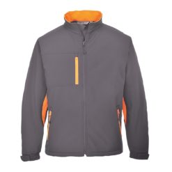 Kurtka Softshell Portwest TEXO TX45 Portójna Membrana wiatrówka kurtka przeciwdeszczowa, przeciwwiatrowa cienka kurtka do pracy szaro pomarańćzowa