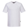 Koszulka T-Shirt Antyelektrostatyczna ESD Portwest AS20 koszulka antystatyczna z włóknem węglowym odzież robocza bhp sklep system internetowy do elektroniki biała