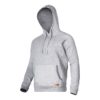 Bluza z kapturem Lahti PRO L40104 Szara kangurek z kieszenią kangurek z kapturem na troczki ocieplana ciepła bluza robocza casual lahti mocna wytrzymała szara ciuchy do pracy robocze bhp ochronne wiatroszczelna z boku