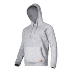 Bluza z kapturem Lahti PRO L40104 Szara kangurek z kieszenią kangurek z kapturem na troczki ocieplana ciepła bluza robocza casual lahti mocna wytrzymała szara ciuchy do pracy robocze bhp ochronne wiatroszczelna z boku