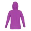 Kurtka Softshell z kapturem Lahti PRO L40905 Damska ochronna robocza przeciwdeszczowa wodoodporna mocna softshellowa cienka z kapturem mikropolar robocza do pracy korporacyjna wytrzymała fioletowa zielona z tyłu