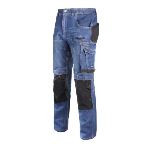 Spodnie Robocze Jeansowe Lahti PRO L40510 SLIM FIT spodnie do pasa w pas robocze ochronne bhp mocne wzmacniane z kieszeniami slim fit slimowane dżinsy jeansy niebieskie do pracy ciuchy robocze z kieszeniami mocne pracownicze monterskie rzemieślnicze