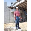 Spodnie Robocze Jeansowe Lahti PRO L40510 SLIM FIT spodnie do pasa w pas robocze ochronne bhp mocne wzmacniane z kieszeniami slim fit slimowane dżinsy jeansy niebieskie do pracy ciuchy robocze z kieszeniami mocne pracownicze monterskie rzemieślnicze na modelu