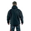 Kurtka Softshell Emerton Czarna wiatrówka wiatroszczelna ocieplona ciepła jesienno zimowa z kapturem wodoodporna przeciwdeszczowa z kapturem softshellowa cienka z kieszeniami do pracy ochronna bhp tył