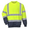 Bluza Ostrzegawcza Portwest B306 2 kolory klasyczna bluza robocza do pracy ochronna bhp wysoka widoczność drogowa przez głowę wciągana wysokiej widoczności ochronna bhp odzież robocza ciuchy do pracy żółta granatowa dwukolorowa