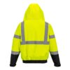 Kurtka ostrzegawcza Bomber 3 w 1 Premium Portwest S365 kurtka bomberka bomber ocieplana z podpinką ciepła kurteczka drogowa ostrzegawcza do pracy ochronna robocza bhp odzież wierzchnia mocna żółta czarna tył