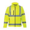 Softshell ostrzegawczy (3L) Portwest S428 bluza kurtka ochronna bhp drogowa odblaskowa z odblaskami do pracy dla drogowców na suwak 4 kieszenie odzież robocza wodoszczelna wiatrówka ciuchy żółta
