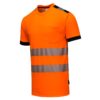 Koszulka T-SHIRT ostrzegawcza Vision Portwest T181 koszulka do pracy robocza ochronna bhp ostrzegawcza z odblaskami dla drogowców pomarańczowa bawełniana bok