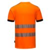 Koszulka T-SHIRT ostrzegawcza Vision Portwest T181 koszulka do pracy robocza ochronna bhp ostrzegawcza z odblaskami dla drogowców pomarańczowa bawełniana tył