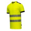 Koszulka T-SHIRT ostrzegawcza Vision Portwest T181 koszulka do pracy robocza ochronna bhp ostrzegawcza z odblaskami dla drogowców żółta bawełniana bok