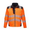 Kurtka Ostrzegawcza Softshell Vision Portwest T402 kurtka cienka przeciwdeszczowa wiatrówka odblaskowa drogowa mocna wzmacniana ochronna bhp z odblaskami dla drogowców wiatroodporna pomarańczowa czarna