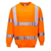 Bluza Ostrzegawcza Portwest B303 2 kolory klasyczna bluza robocza do pracy ochronna bhp wysoka widoczność drogowa przez głowę wciągana wysokiej widoczności ochronna bhp odzież robocza ciuchy do pracy pomaranczowa