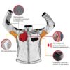 Bluza ochronna Lahti PRO L40410 bluza robocza ochronna bluzka bhp do pracy wysokiej jakości na suwak zapinana wzmocniona rozciągliwa stretch ze stójką lahti brązowa z mankietami na rzepy rysunek przód