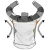 Bluza ochronna Lahti PRO L40410 bluza robocza ochronna bluzka bhp do pracy wysokiej jakości na suwak zapinana wzmocniona rozciągliwa stretch ze stójką lahti brązowa z mankietami na rzepy rysunek tył