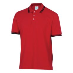 Koszulka Polo DELTA PLUS Agra 3 kolory koszulka podkoszulek polówka polo na krótki rękaw z kołnierzykiem ze stójką bawełniana oddychająca do pracy ciuchy robocze odzież robocza ubrania czerwona