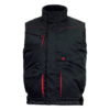 Kamizelka DELTA PLUS DMACHGIW bezrękawnik czarny ciepły na zimę z kieszeniami mocny wytrzymały delta plus panoply ciuchy robocze odzież bhp czarny czerwony