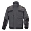 Bluza robocza DELTA PLUS M5VE2 bluza robocza ochronna kurtka do pracy odzież robocza mocna wzmocnienia cordura oxford drelich stójka zamek kryty szara grafitowa czarna przód