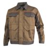 Bluza robocza DELTA PLUS MCVES bluza do pracy ochronna odzież robocza ciuchy robocze bhp zapinana na napy regulowana z kołnierzem brązowa piaskowa beżowa khaki