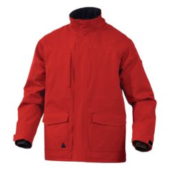 Kurtka DELTA PLUS Milton Przeciwdeszczowa 2 kolory czarna poliuretan kurtka wodoodporna przeciwdeszczowa wzmacniana czerwona wiatrówka ocieplana na zimę jesienna ciuchy robocze na zimę odzież robocza ubrania do pracy