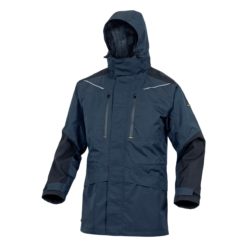 Kurtka DELTA PLUS Nara Przeciwdeszczowa rozm. S-3XL kurtka przeciwdeszczowa ciepła na suwak szczelna na deszcz ciuchy robocze do pracy cordura oxford poliester 3w1 granatowa czarna z kapturem