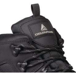DELTA PLUS Samy S3 SRC obuwie bezpieczne ochronne robocze bhp do pracy wysokie za kostkę antypoślizgowe czarne z podnoskiem z blachą z wkładką antyprzebiciową sznurowane na zimę wodoodporne skórzane skórkowe licowa trapery ciuchy robocze język