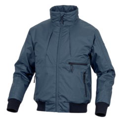 Kurtka Delta Plus Sanremo zimowa przeciwdeszczowa wzmacniana mocna na deszcz ocieplana zimowa ciepła kurtka panoply odzież robocza ochronna do pracy ciuchy granatowa czarna