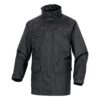 Lekka kurtka robocza DELTA PLUS SLIGO przeciwdeszczowa wodoodporna lekka wiatrówka długa z odblaskiem robocza ochronna bhp czarna